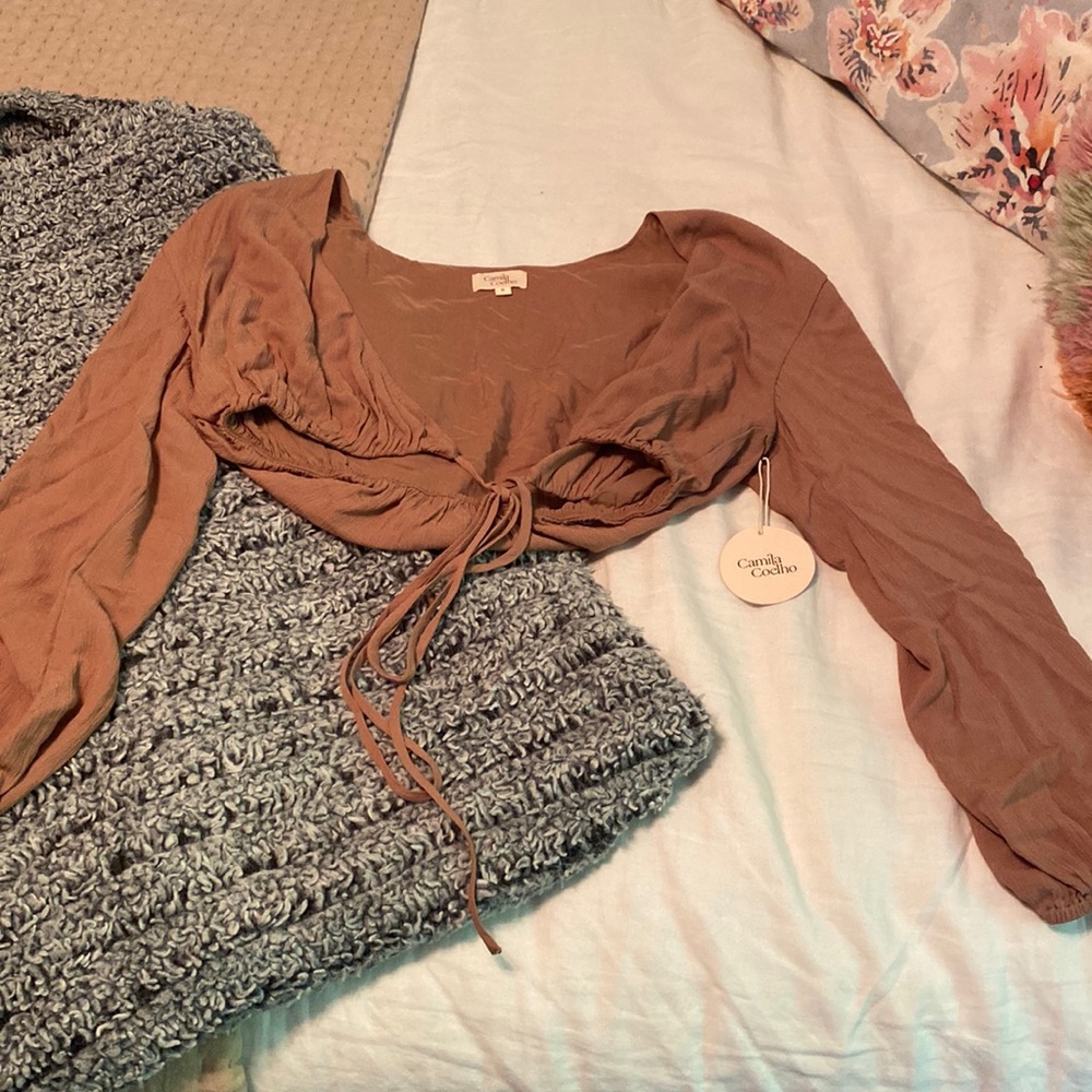 Women's Long Sleeve Top - Brown
